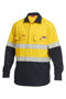 Picture of Hard Yakka Shieldtec Fr Hi-Visibilty Two Tone Closed Front Long Sleeve Shirt With Fr Tape Y04550