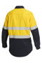 Picture of Hard Yakka Shieldtec Fr Hi-Visibilty Two Tone Closed Front Long Sleeve Shirt With Fr Tape Y04550