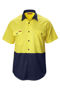 Picture of Hard Yakka Koolgear Hi-Visibility Two Tone Cotton Twill Ventilated Shirt Short Sleeve Y07559