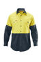 Picture of Hard Yakka Foundations Hi-Visibility Two Tone Long Sleeve Cotton Drill Shirt Y07982