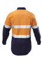 Picture of Hard Yakka Foundations Hi-Visibility Two Tone Cotton Drill Long Sleeve Shirt With Tape Y07990