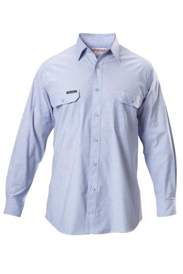 Picture of Hard Yakka Foundations Cotton Chambray Long Sleeve Shirt Y07528