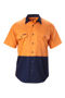 Picture of Hard Yakka Koolgear Hi-Visibility Two Tone Cotton Twill Ventilated Shirt Short Sleeve Y07559