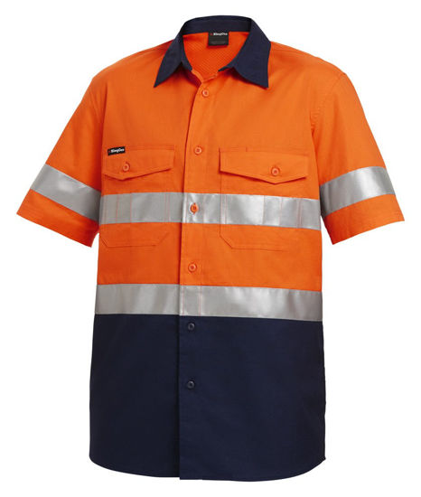 Picture of Kinggee Workcool 2 Reflective Spliced Shirt Short Sleeve K54885