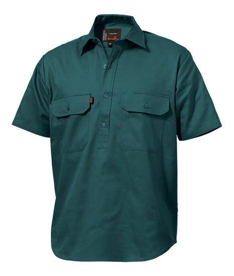 Picture of Kinggee Closed Front Drill Shirt Short Sleeve K04060